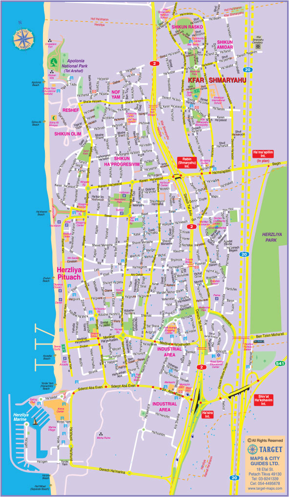 Real Estate Map of Herzliya Pituach - Uri Tal Real Estate